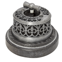 Выключатель Salvador с декоративной накладкой "Серебро"